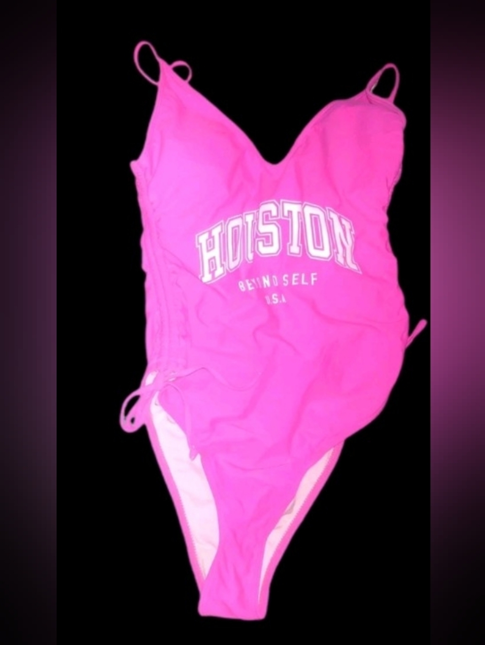 Houston Pink Girls' One-Piece Swimsuit